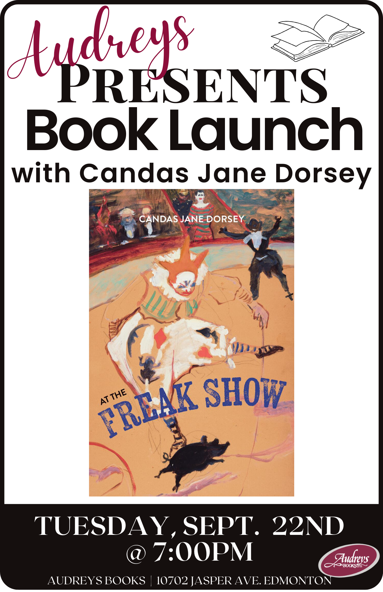 "At the Freak Show" Book Launch with Candas Jane Dorsey