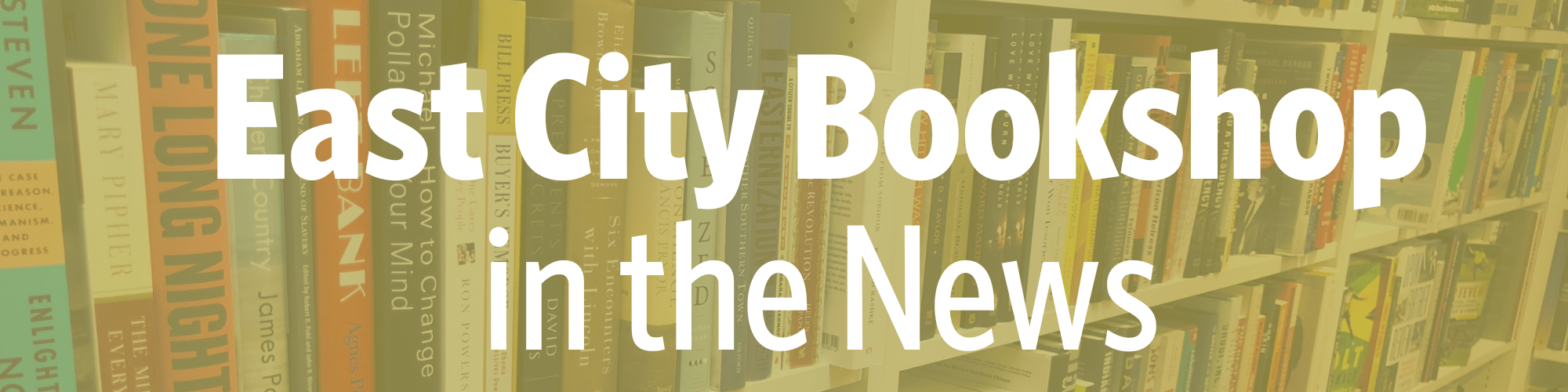 East City Bookshop | About In The News