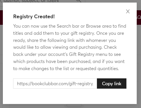 Gift Registry Search