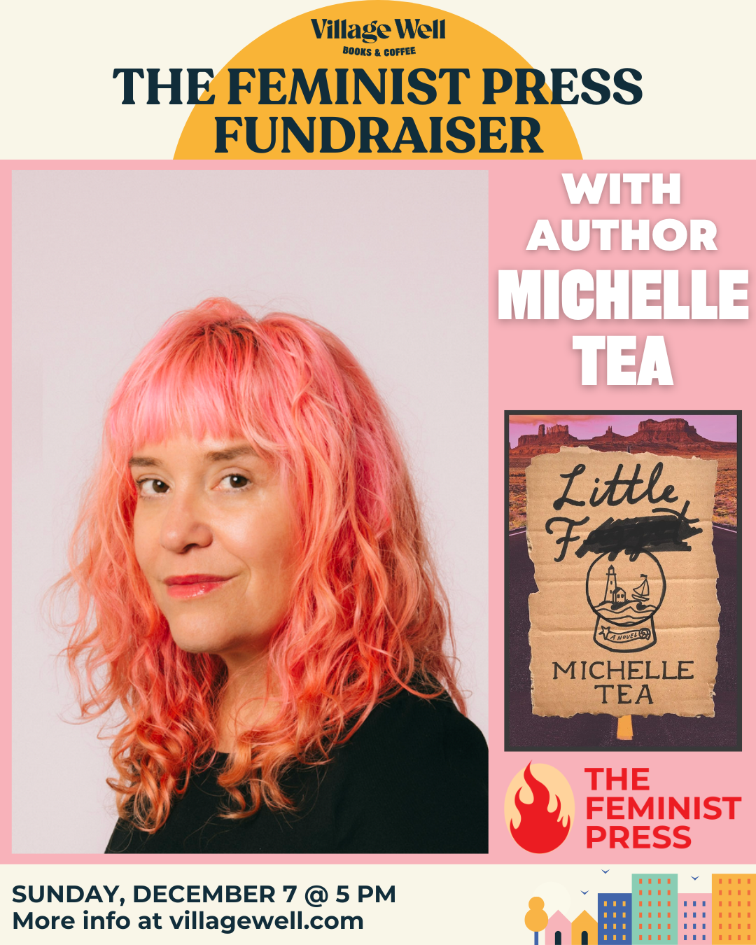 Michelle Tea The Feminist Press Fundraiser w/ Michelle Tea | Village Well Books & Coffee