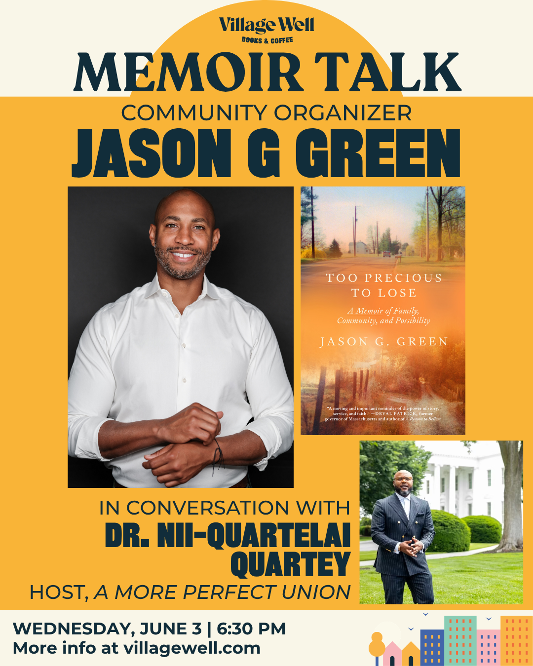 Jasong Memoir Talk: Too Precious to Lose by Jason G Green | Village Well Books ...