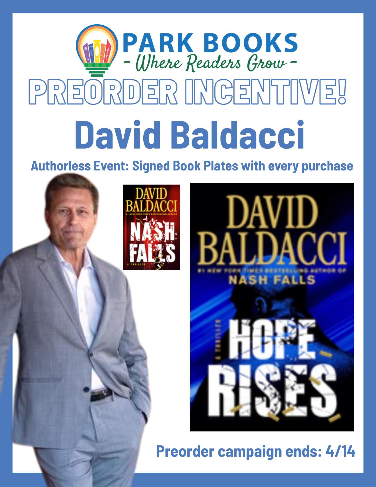 Preorder: HOPE RISES by David Baldacci | Park Books