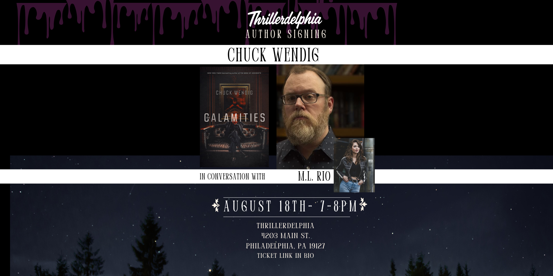 The Calamities Signing - Tuesday, August 18 at 7:00 PM at Thrillerdelphia in Manayunk, Philadelphia