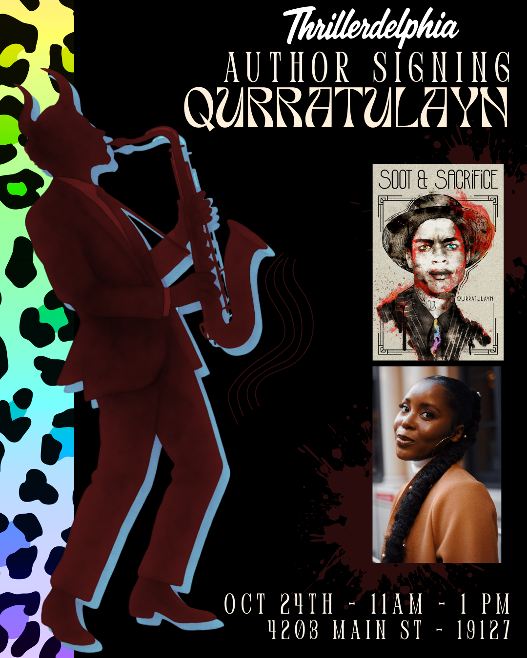 Qurratulayn Signing - Saturday, October 24 at 11:00 AM at Thrillerdelphia in Manayunk, Philadelphia