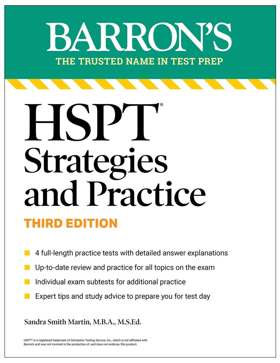 HSPT Strategies and Practice, Third Edition by Sandra Martin - McNally ...