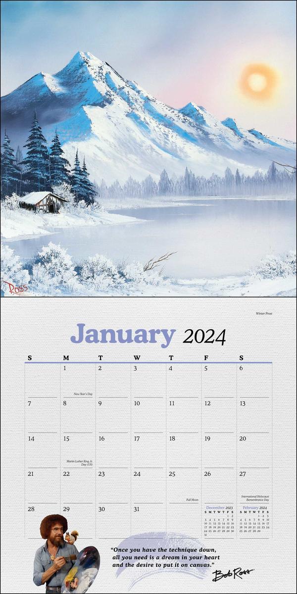 FIT Books | 2024 Bob Ross Wall Calendar