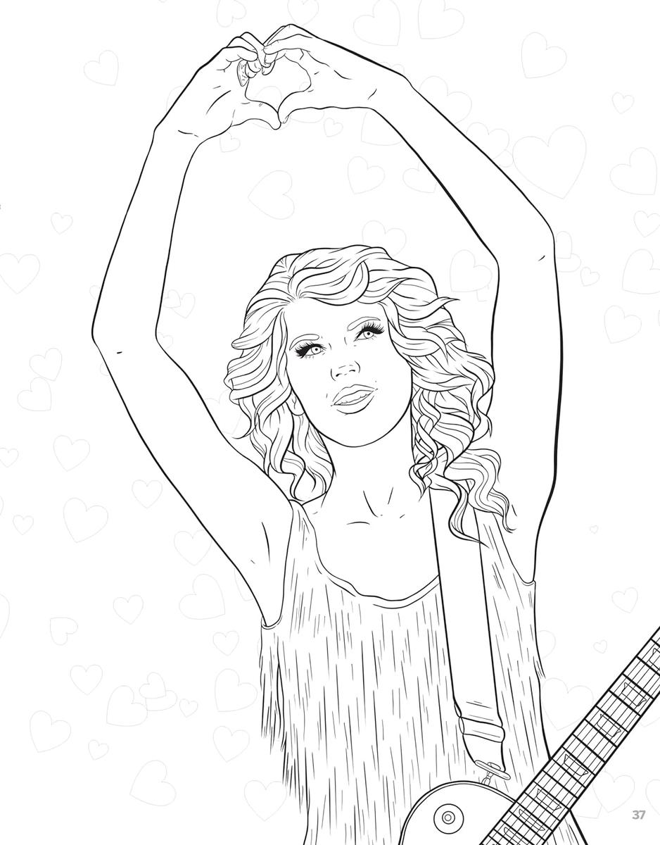 Famous Singer: Taylor Swift  Reading Passage, Coloring Page, and Word  Search
