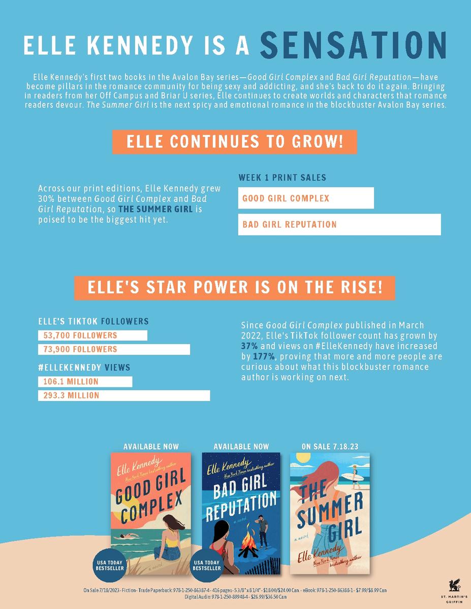 THE SUMMER GIRL by Elle Kennedy ペーパーバック Book Review: The Summer Girl by Elle Kennedy - Reading in PJs