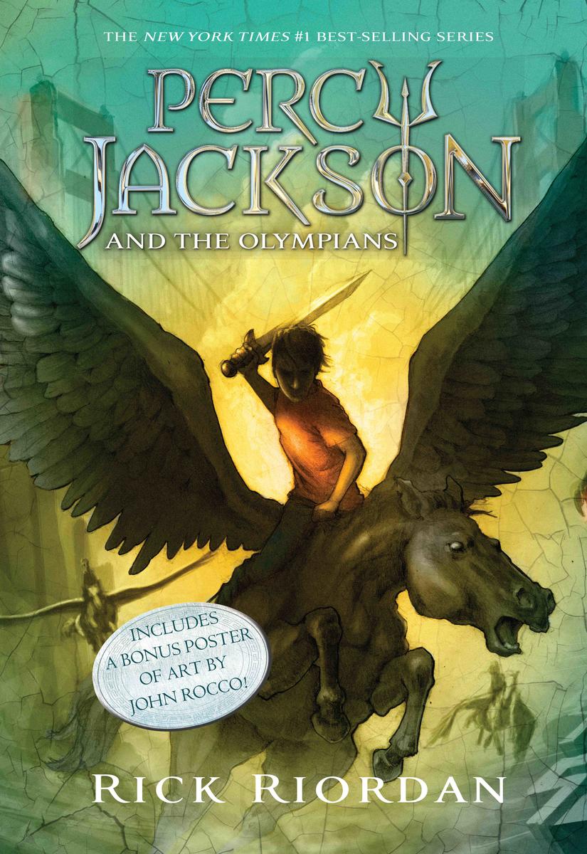 Percy Jackson and the Olympians 5 Book Paperback Boxed Set (w/poster) by Rick  Riordan, John Rocco | Books Are Magic, image size:825x1200