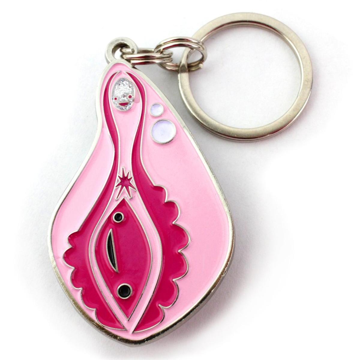 Chat Noir Books | Vagina + Vulva Keychain - Hooray for the Va-Jay-Jay! - 5- Pack