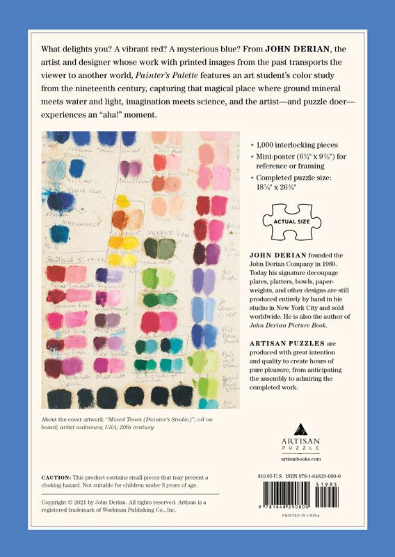 John Derian Paper Goods: Painter's Palette 1,000-Piece Puzzle