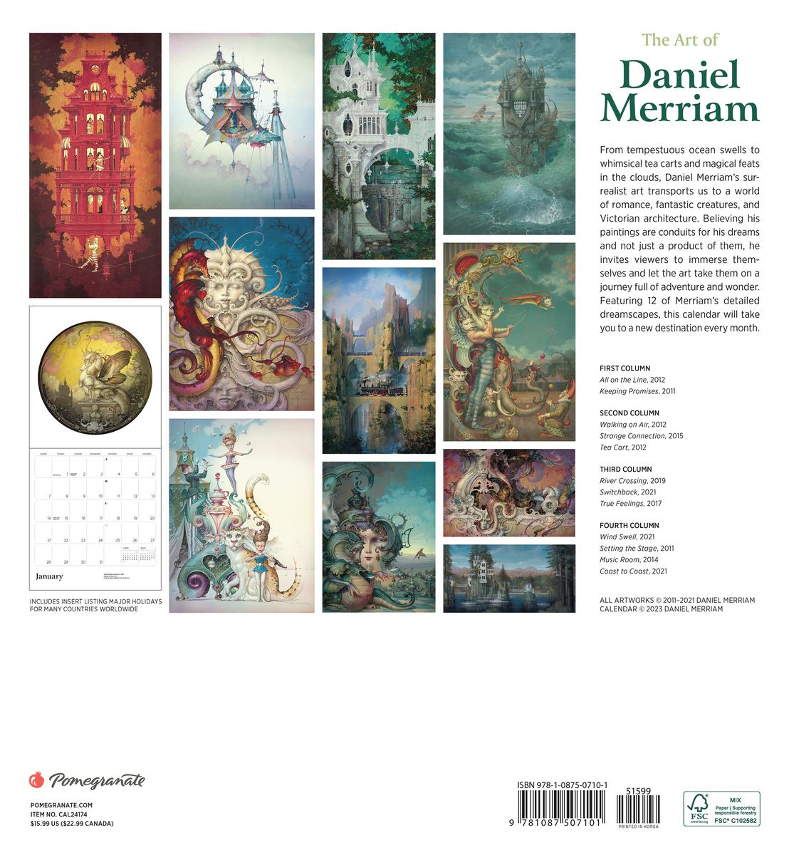 The Art of Daniel Merriam 2025 Wall Calendar: Daniel Merriam