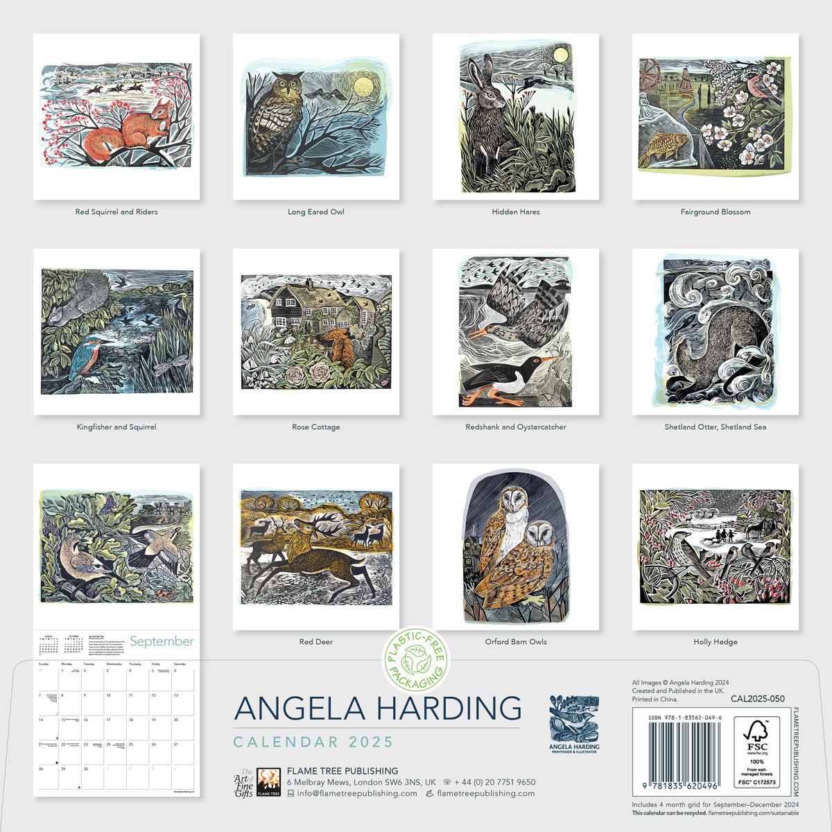 2025 Angela Harding Wall Calendar (Art Calendar) by Flame Tree