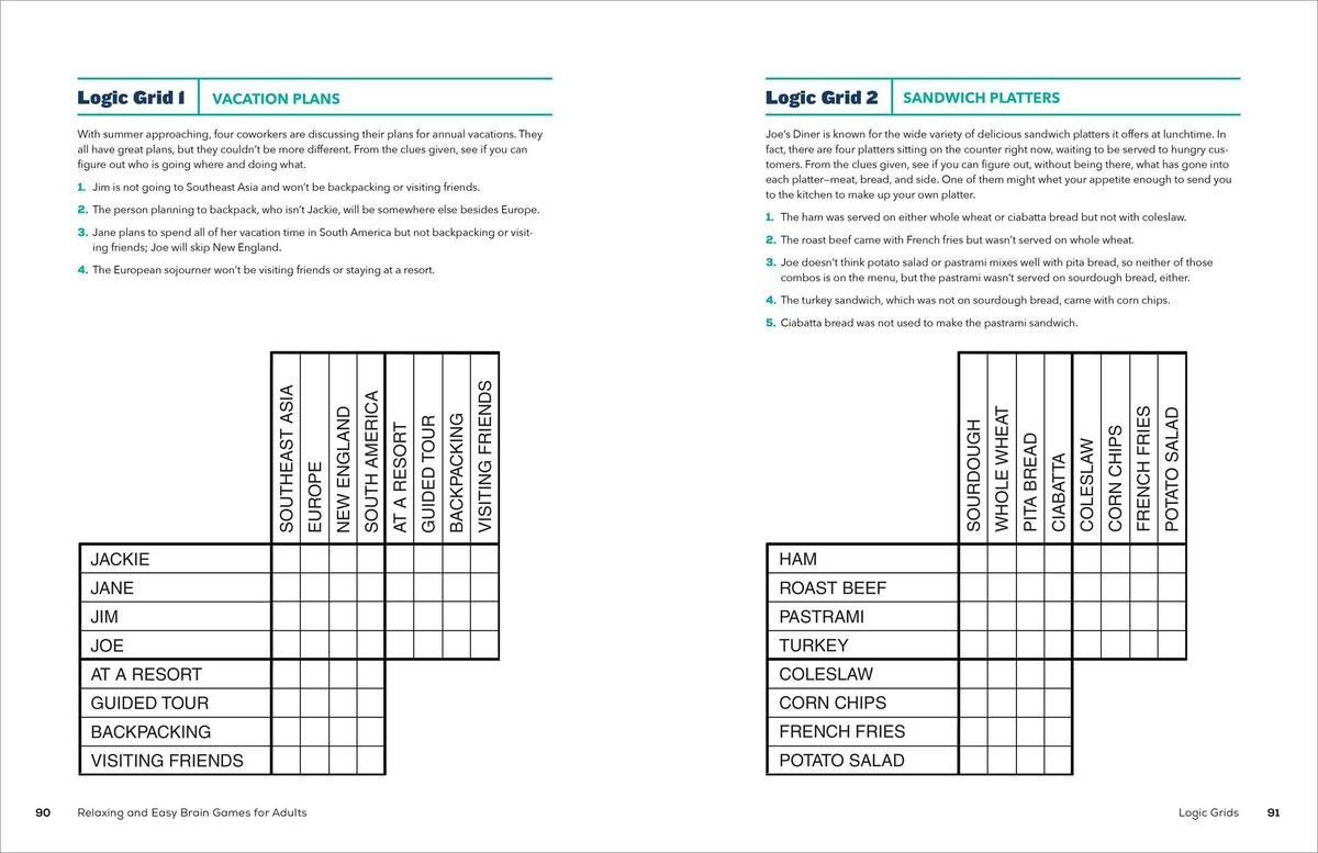 Printable Logic Puzzles For Adults