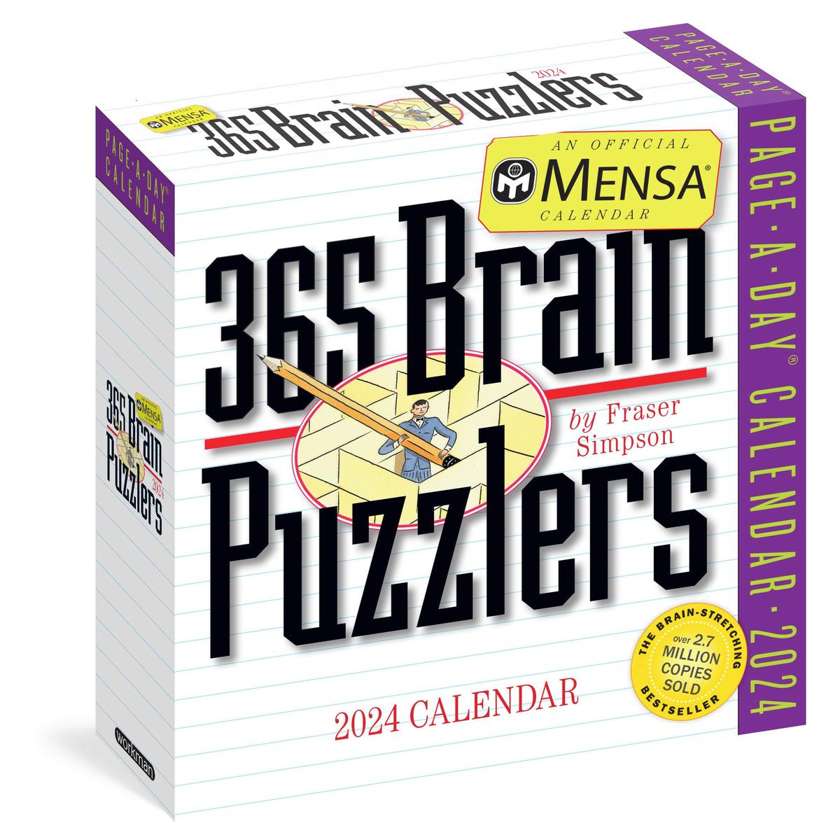 Zenith Bookstore | Mensa® 365 Brain Puzzlers Page-A-Day Calendar 2024