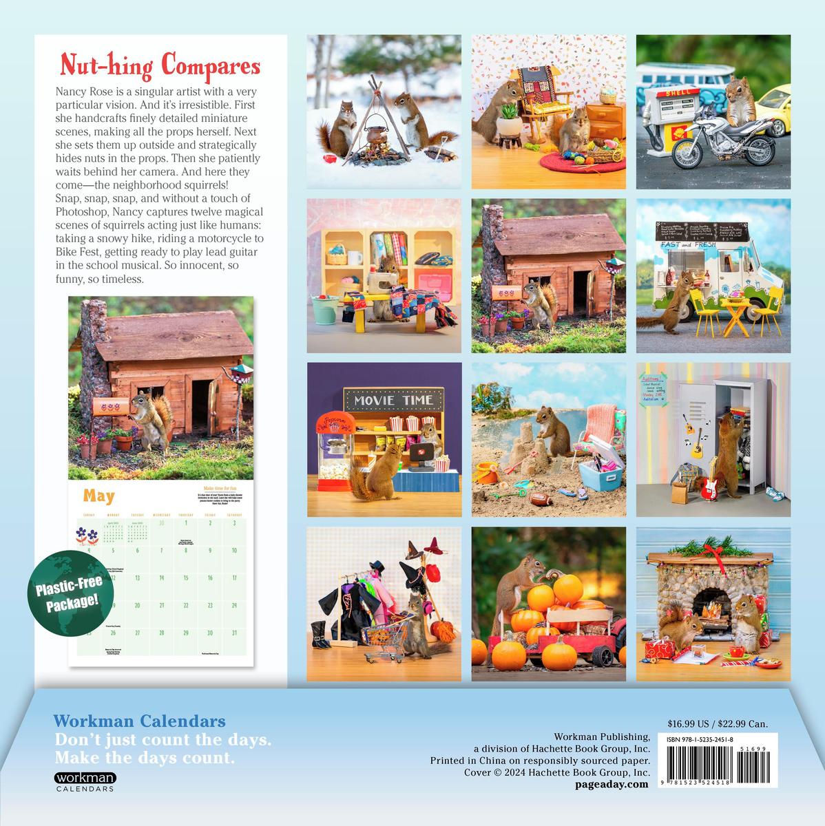 Secret Life Of Squirrels Mini Wall Calendar 2022 : A Year Of Wild
