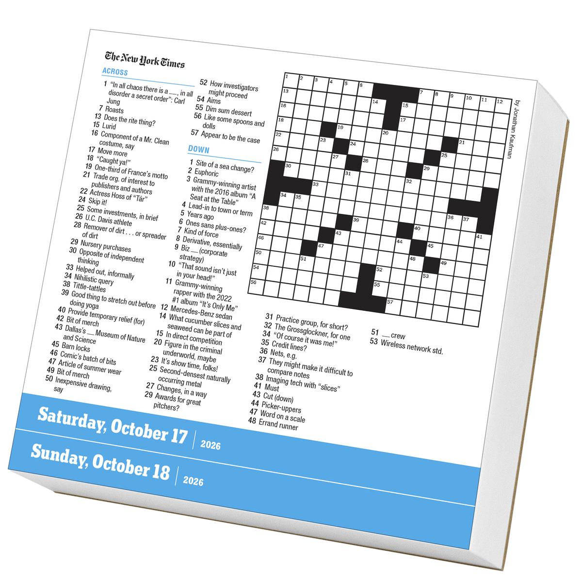 2026 New York Times Crossword Page-A-Day® Calendar by Will Shortz