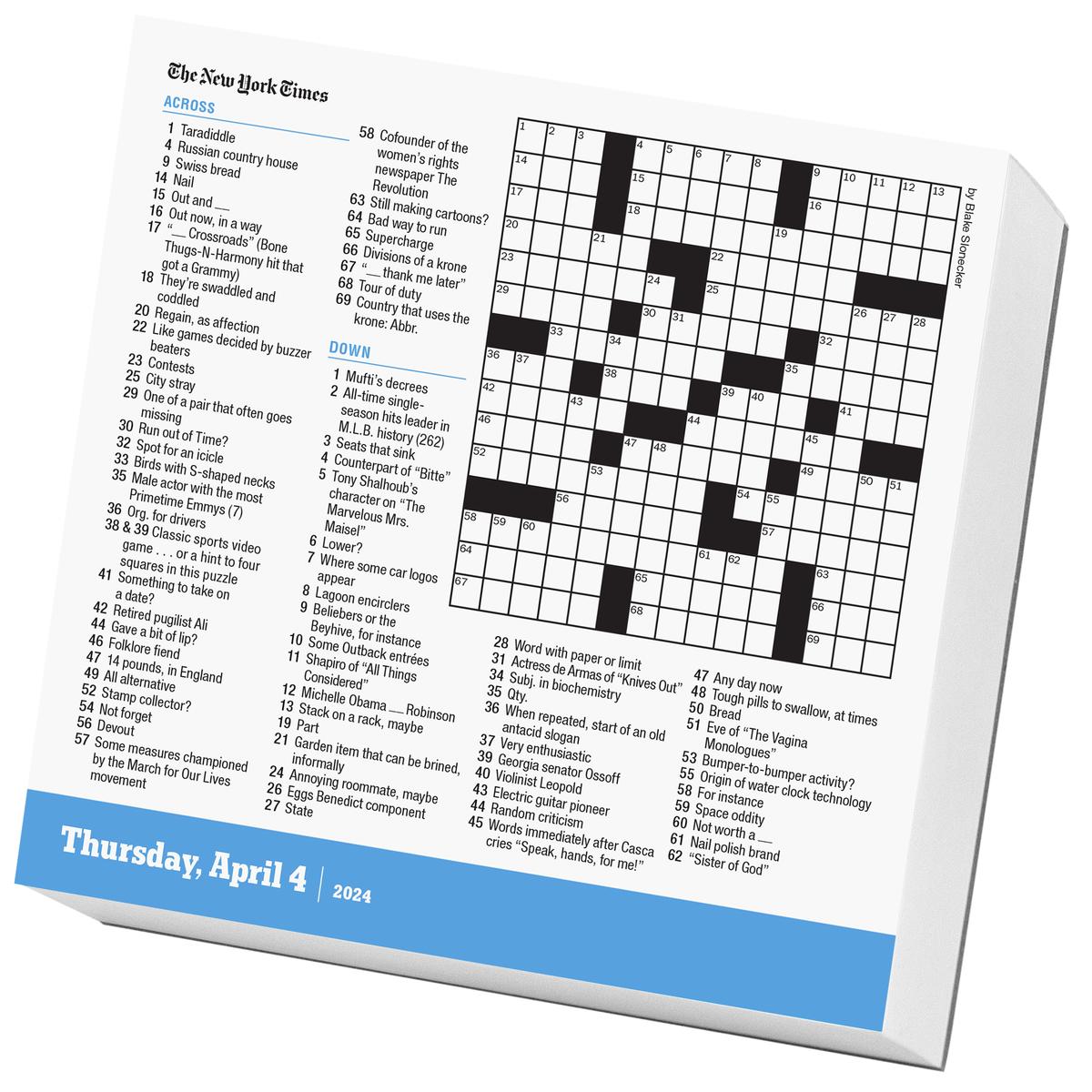 Printable Daily Crossword Puzzle