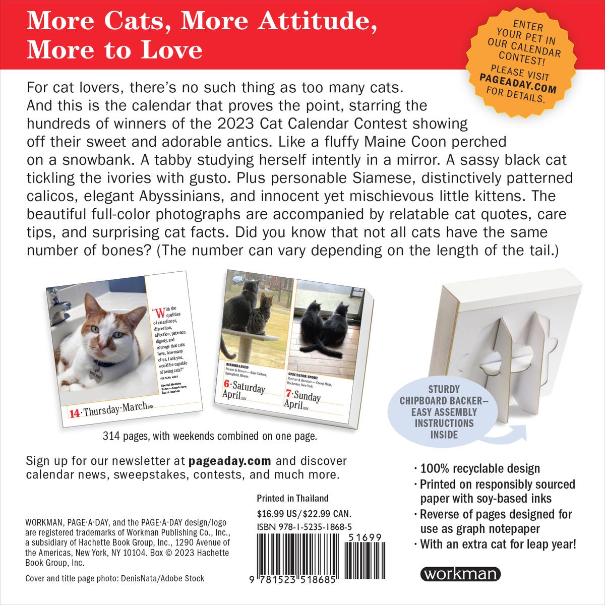 Zenith Bookstore | 365 Cats Page-A-Day Calendar 2024