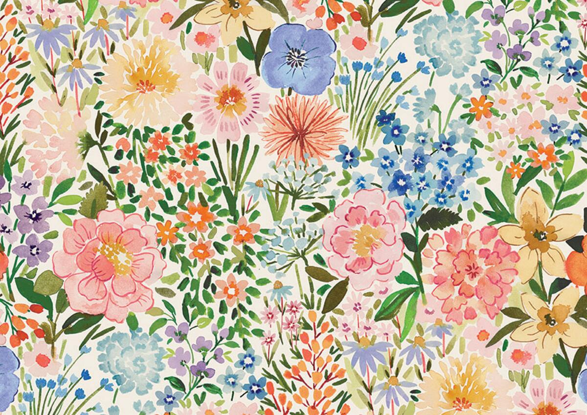 Floral Blooms Note Cards (14 cards, 15 self-sealing envelopes)