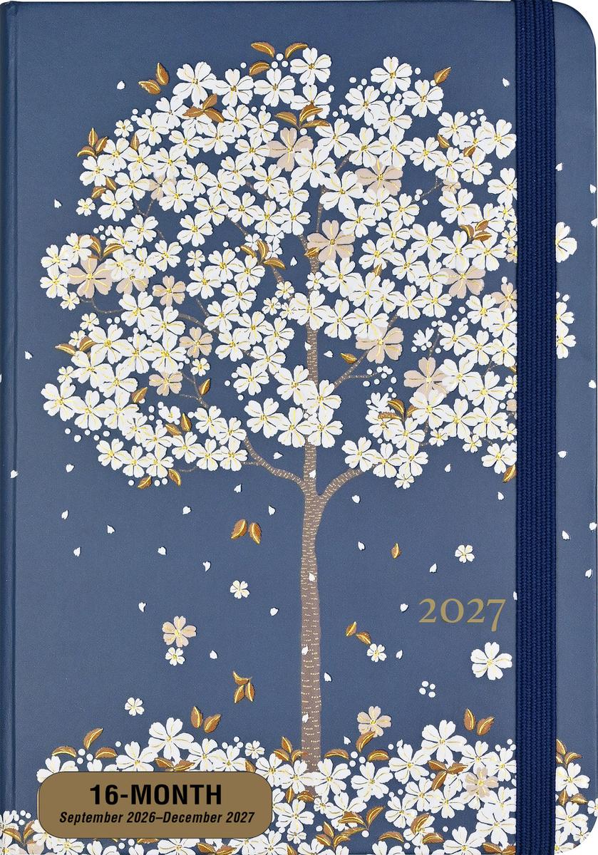 2027 Falling Blossoms Weekly Planner (16 months, Sept 2026 to Dec 2027)