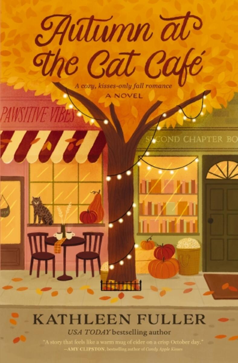 Autumn at the Cat Cafe: A cozy, small-town, kisses-only romance featuring a grumpy/sunshine love story
