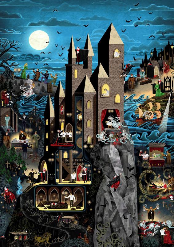 The World of Dracula 1000 Piece Puzzle by Adam Simpson, Roger