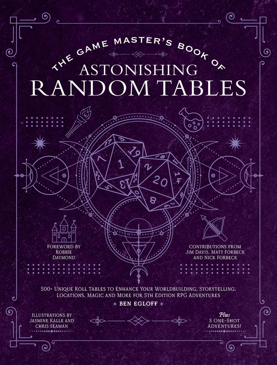 The Game Master's Book of Astonishing Random Tables: 300+ Unique Roll Tables to Enhance Your Worldbuilding, Storytelling, Locations, Magic and More