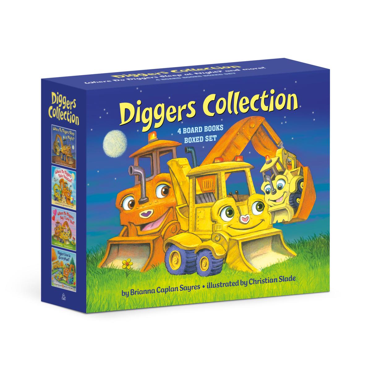 Diggers Collection 4-Book Boxed Set: Where Do Diggers Sleep at Night?; Where Do Diggers Say I Love You?; Where Do Diggers Take Vacation?; and Diggers