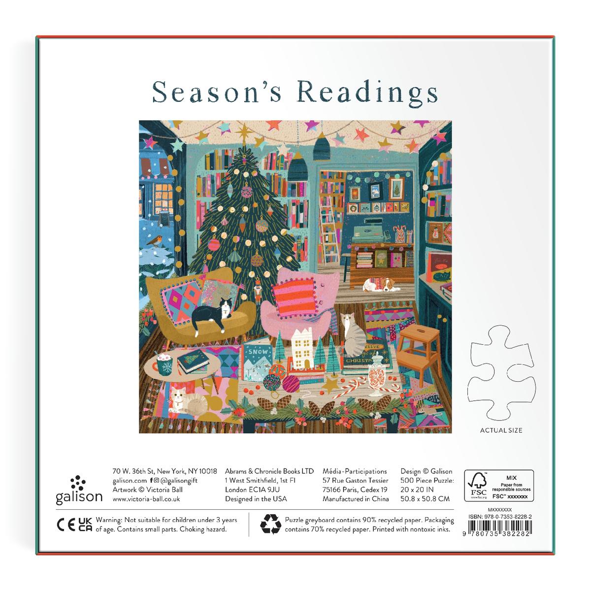 Season's Readings 500 Piece Foil Puzzle by Galison, Victoria Ball