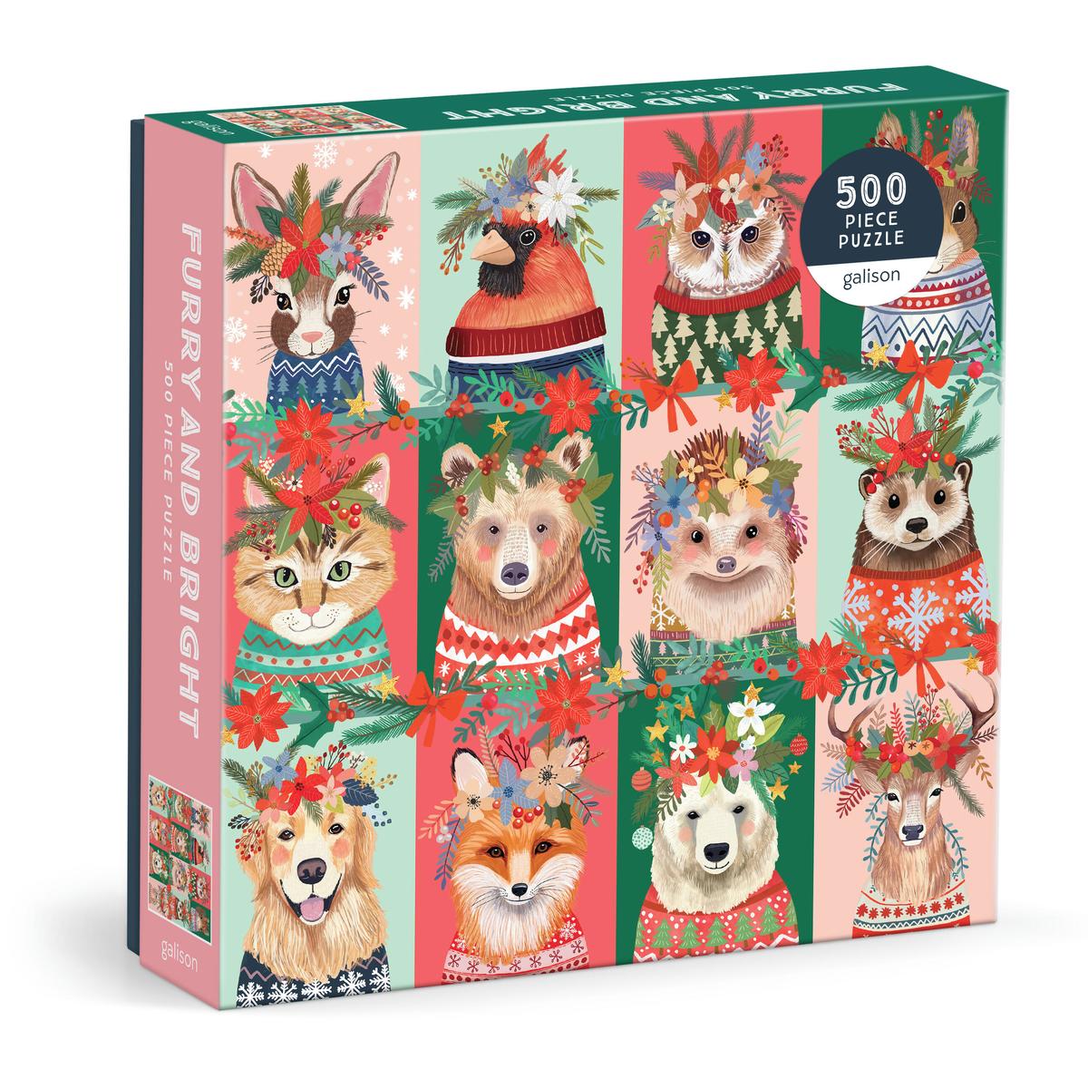 Furry And Bright 500 Piece Puzzle by Galison, Mia Charro, 500