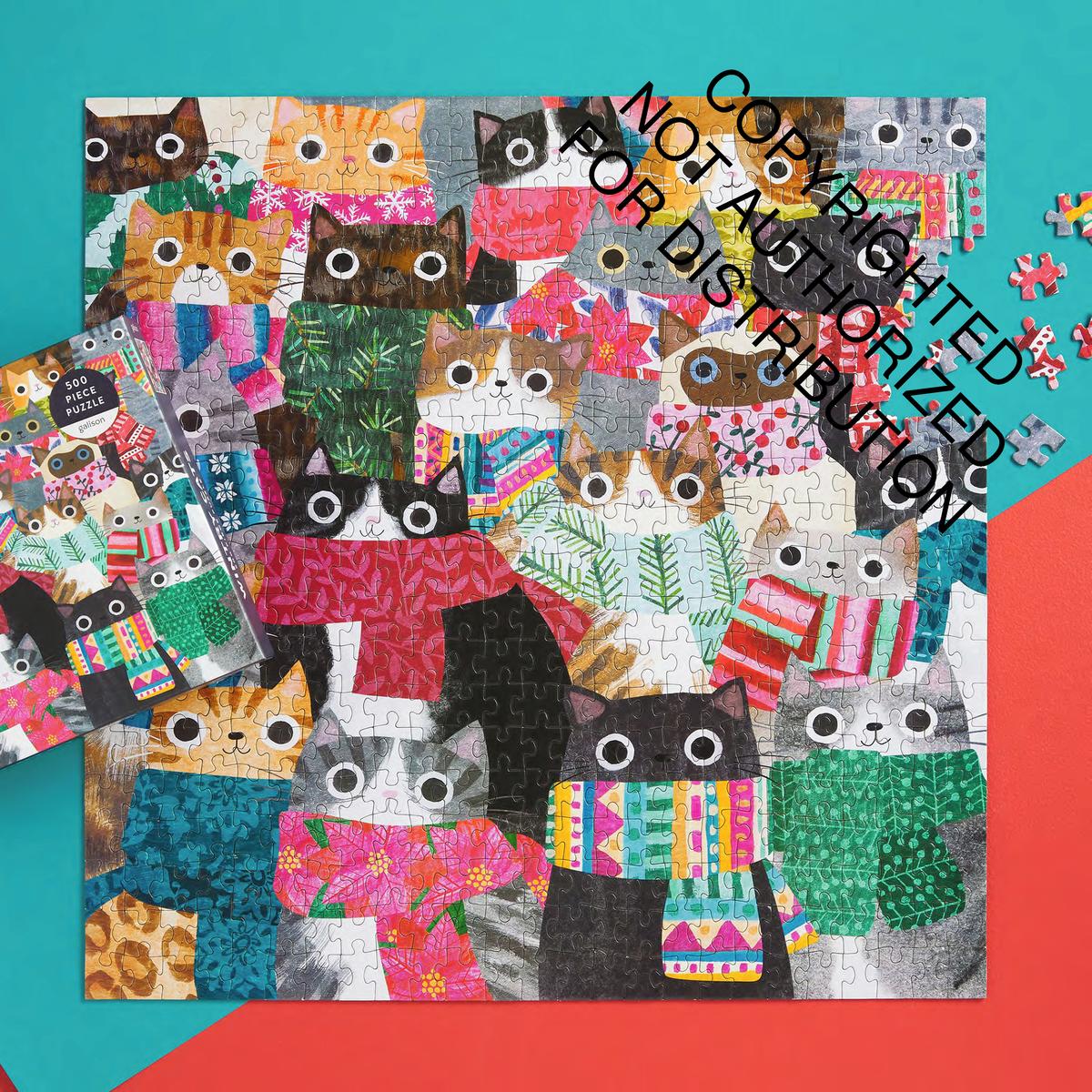 Good Puzzle Co. Cat Portraits 500pc Puzzle – Galison