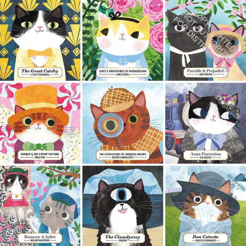 Bookish Cats 500 Piece Family Puzzle by Mudpuppy, 500 Piece Puzzle