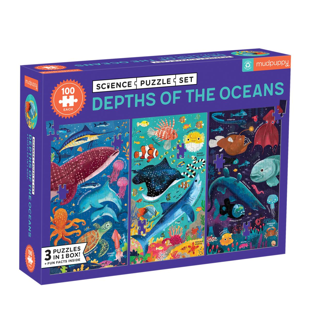 Depths of the Oceans Science Puzzle Set by Galison Mudpuppy, Ana