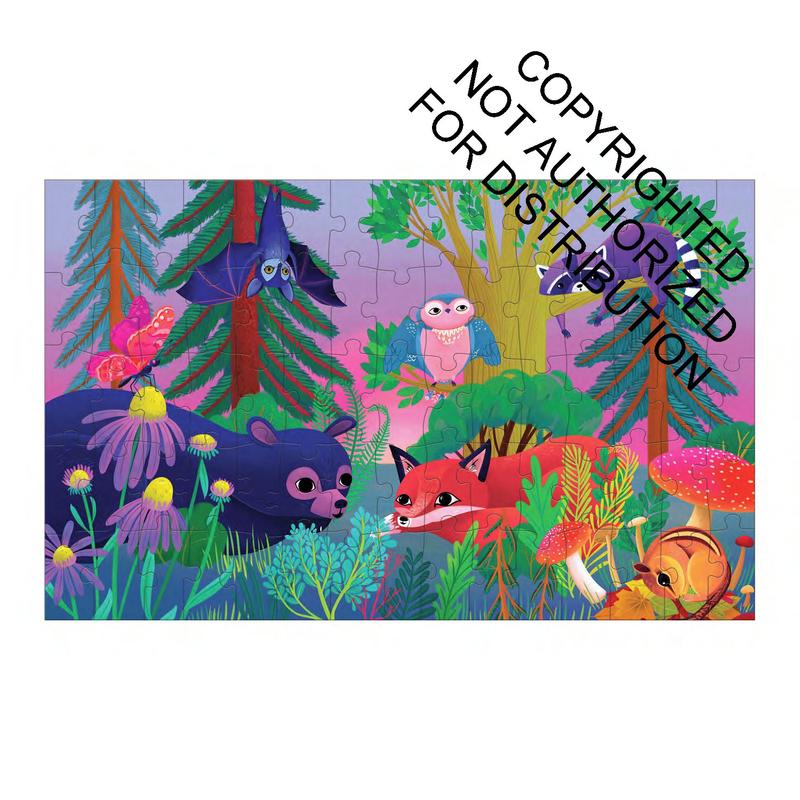 Forest Day & Night 75 Piece Lenticular Puzzle by Katy Tanis