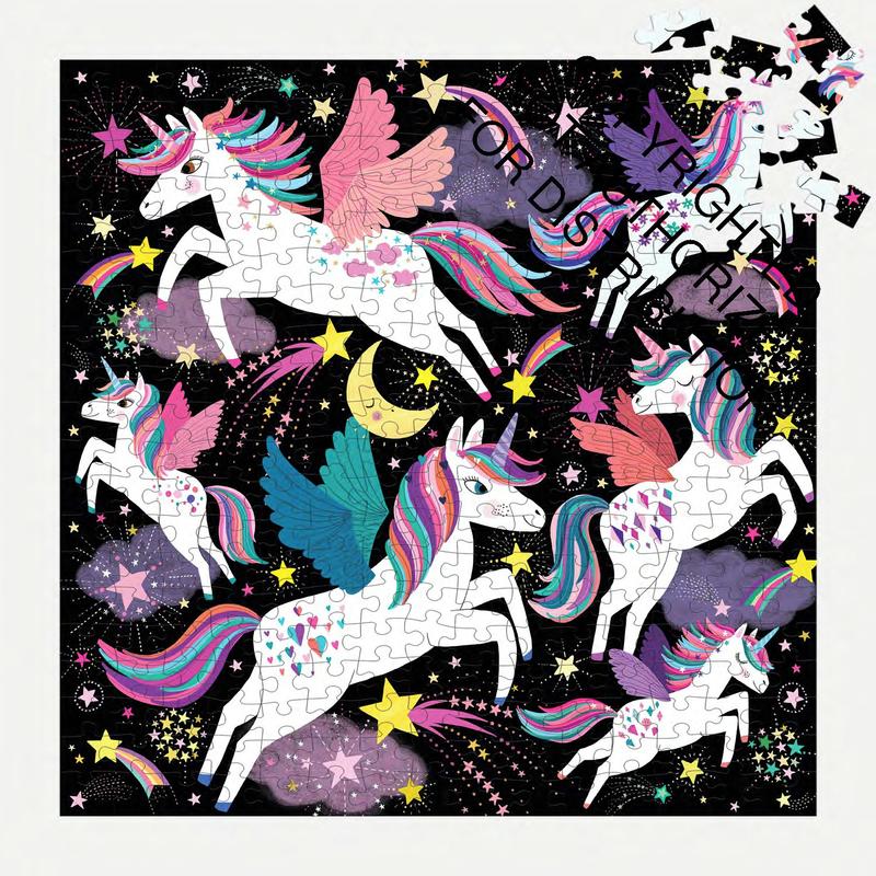 Unicorns Illuminated 300 Piece Glow in the Dark Family Puzzle by