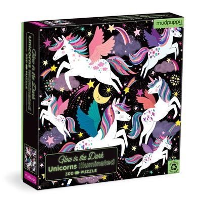 Unicorns Illuminated 300 Piece Glow in the Dark Family Puzzle by