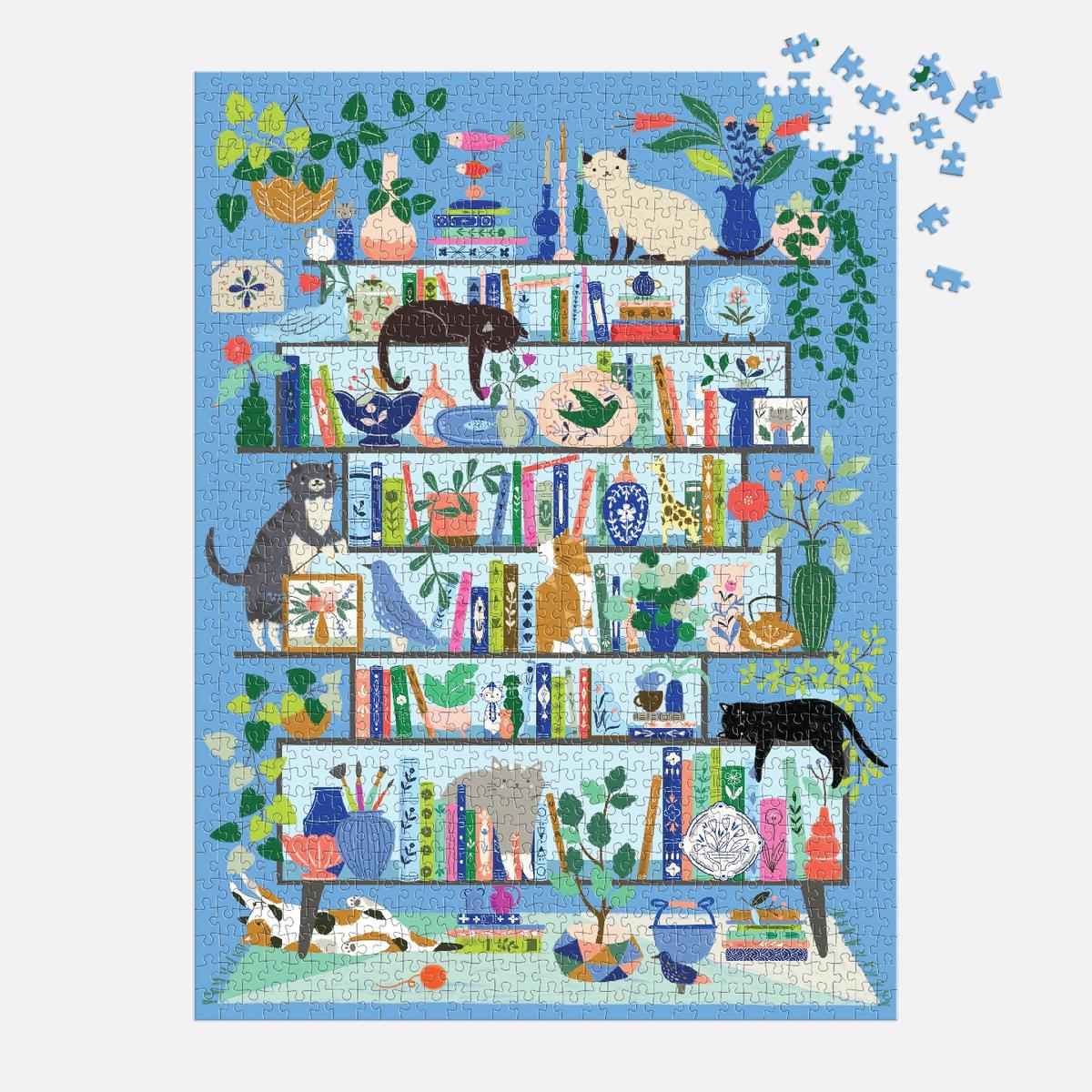 Purrfect Nook 1000 Piece Puzzle by Galison, Flora Waycott, 1000