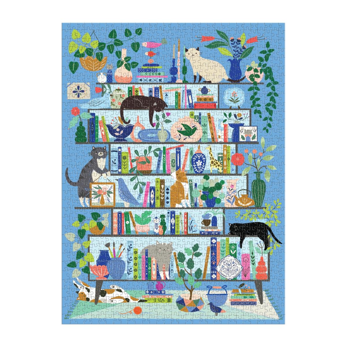 Purrfect Nook 1000 Piece Puzzle by Galison, Flora Waycott, 1000