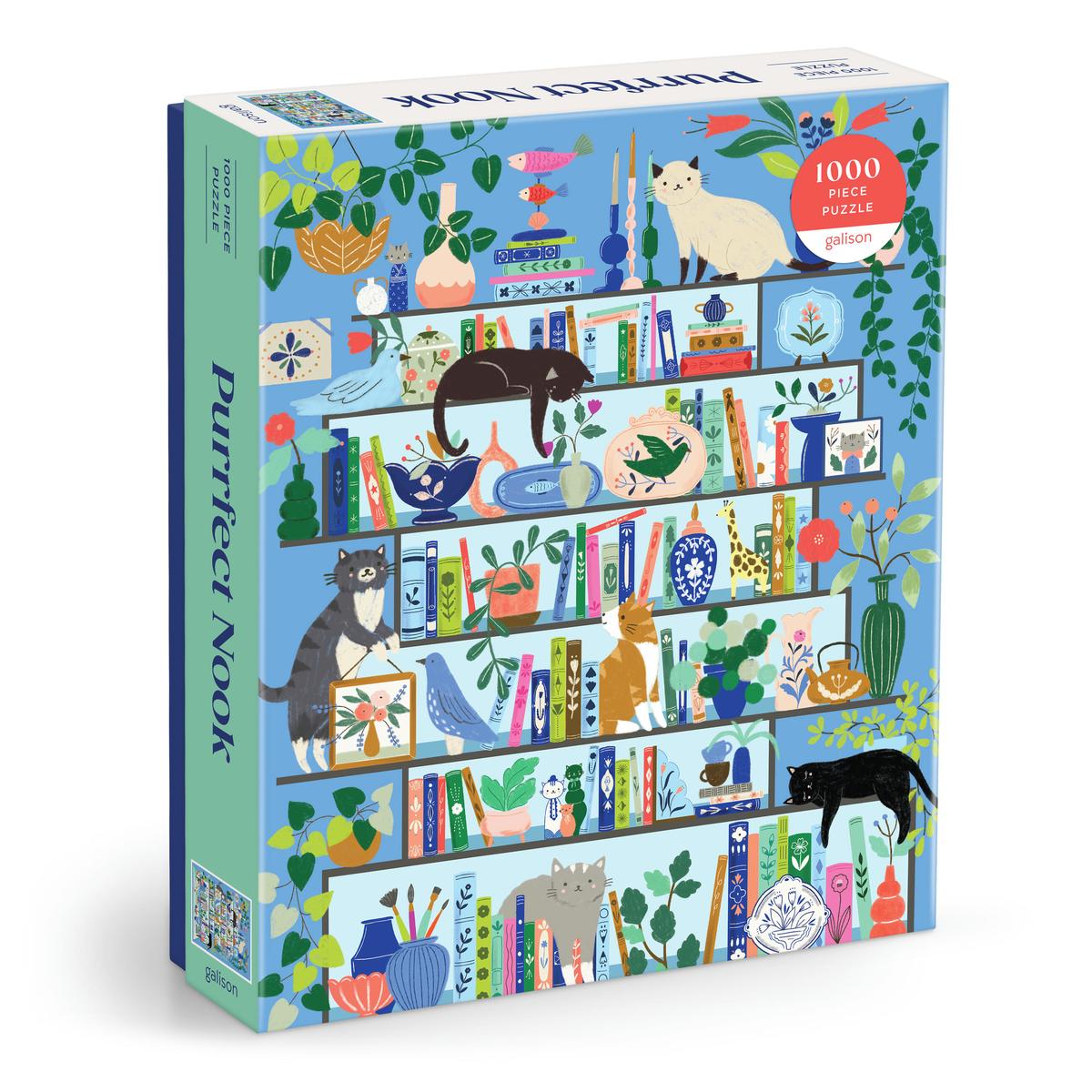 Purrfect Nook 1000 Piece Puzzle by Galison, Flora Waycott, 1000