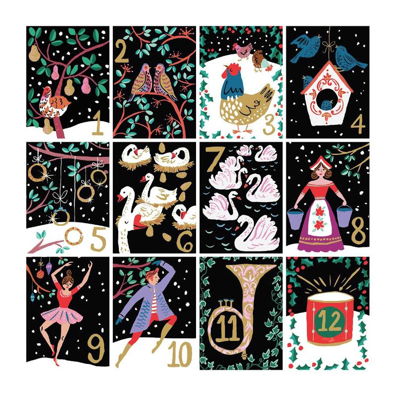 Twelve Days Of Christmas 500 Piece Puzzle by Galison, Louise