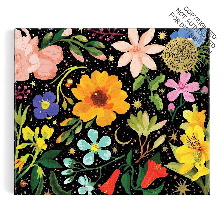 Intergalactic Flora 1000 Piece Foil Puzzle by Galison, Nur Ashikin