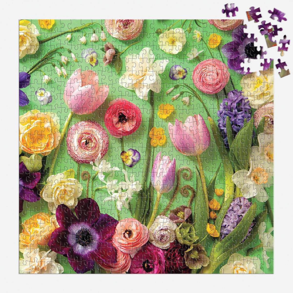 Springtime Petals 500 Piece Puzzle by Galison, Julie Seabrook Ream