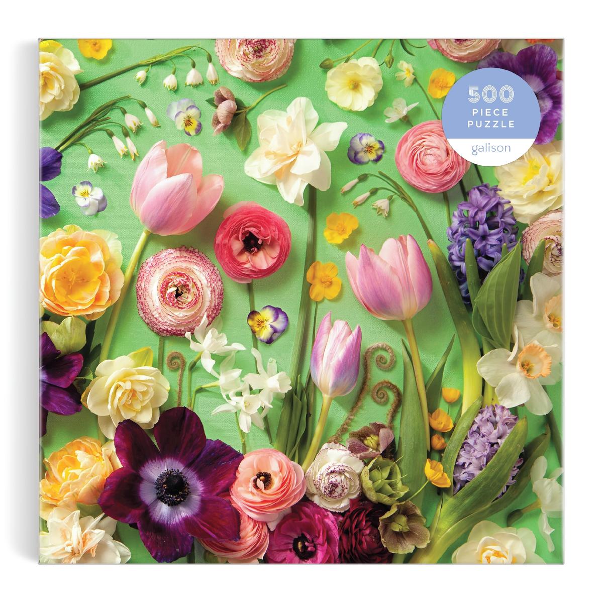 Springtime Petals 500 Piece Puzzle by Galison, Julie Seabrook Ream