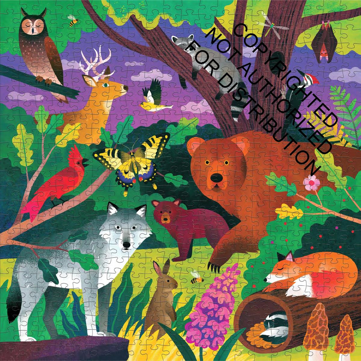 Forest Illuminated 500 Piece Glow in the Dark Puzzle by Mudpuppy