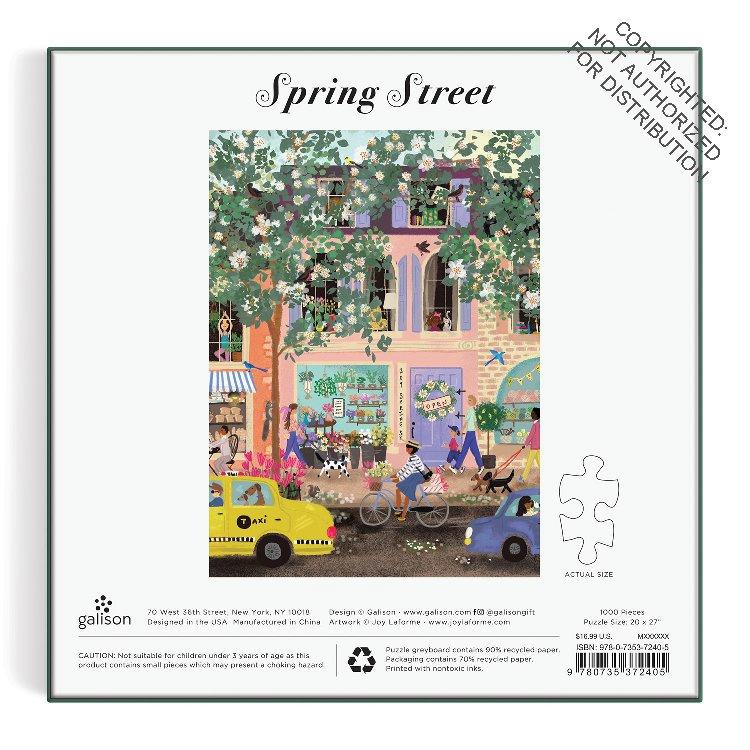 Spring Street 1000 pc Puzzle in a Square Box by Galison, Joy