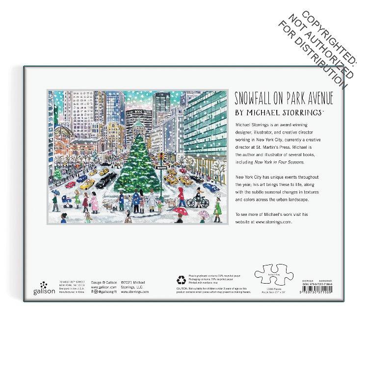 Michael Storrings Christmas In The City 1000 Piece Jigsaw Puzzle Galison