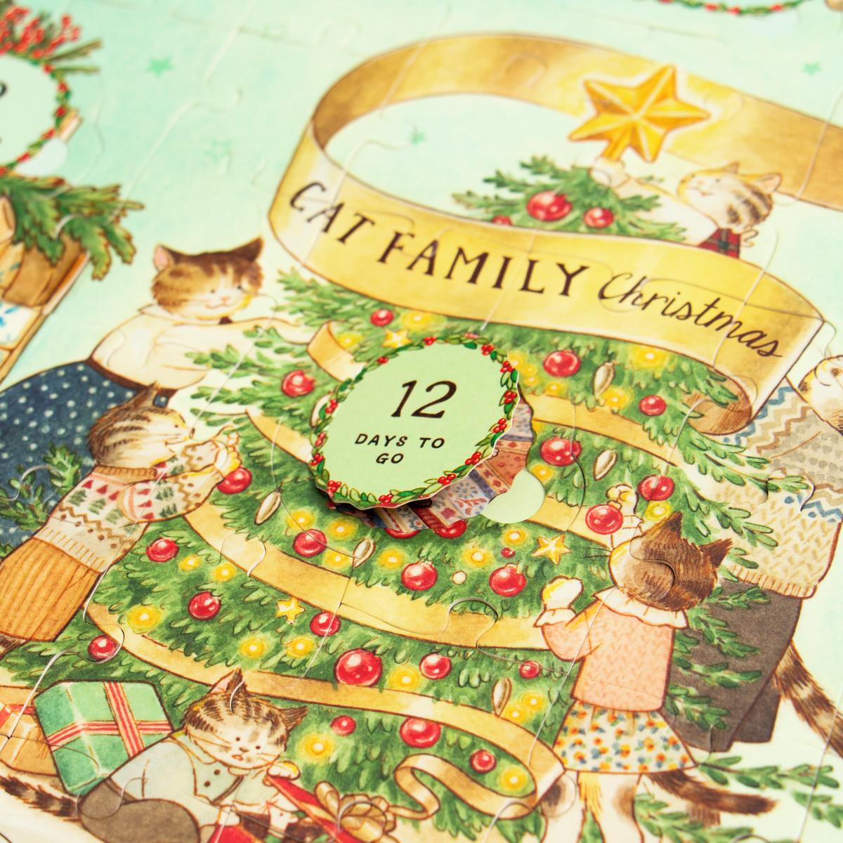 Cat Family Christmas Lift-the-Flap Puzzle by Lucy Brownridge