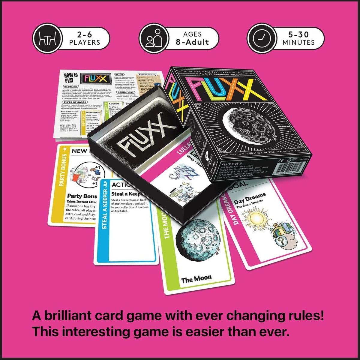 Looney Labs Nature Fluxx – Gioco Da Tavolo In Inglese, 2-6 Giocatori, 8+ Anni, Durata 10-40 Minuti