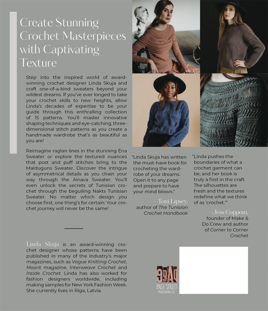 Crochet Sweaters with a Textured Twist by Linda Skuja | Black